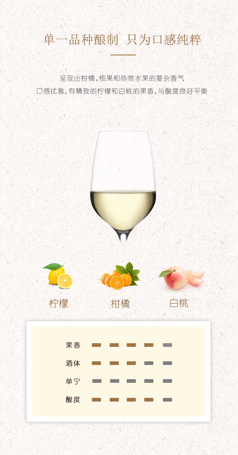 山西怡園酒莊珍藏霞多麗2018干白葡萄酒750ml